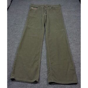 Vtg Diesel Corduroy Pants Mens 36x33 Green Straight Leg Made In Italy